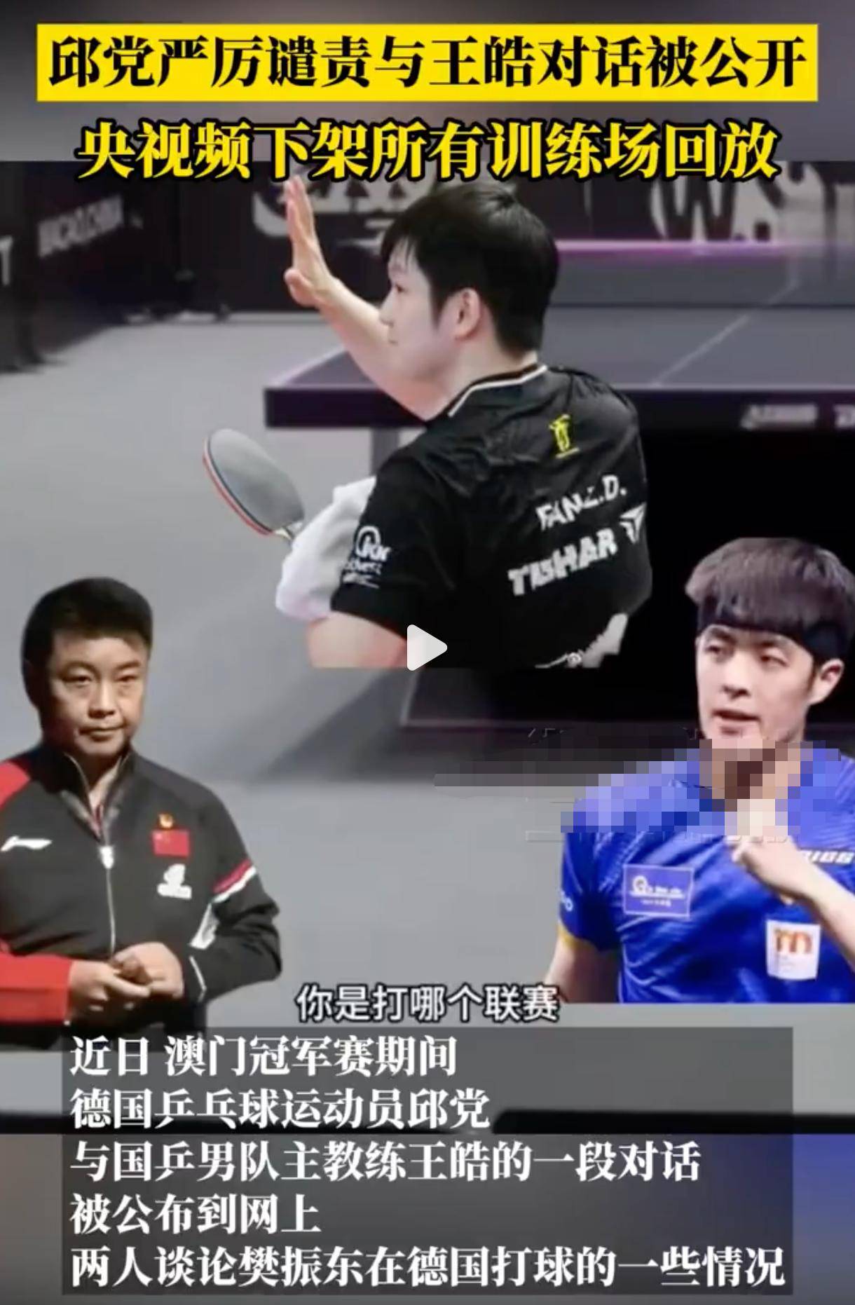 德国乒乓球队力克日本乒乓球队，王皓打破历史纪录的简单介绍